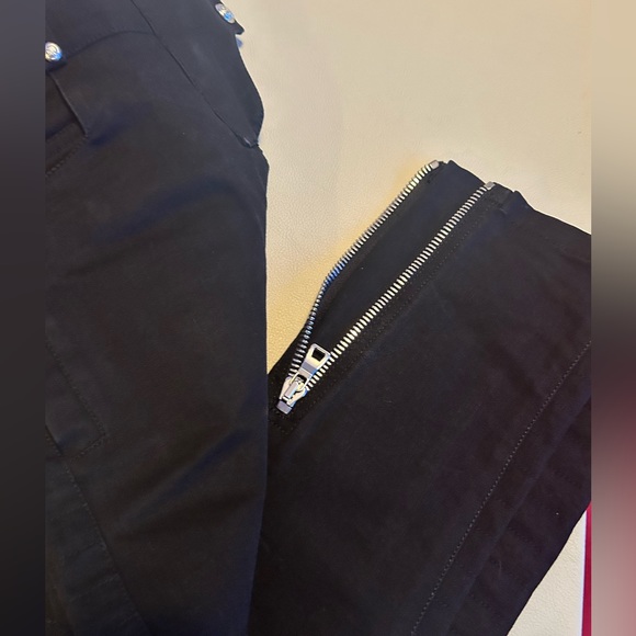 BALMAIN black skinny moto denim jeans - Picture 7 of 13